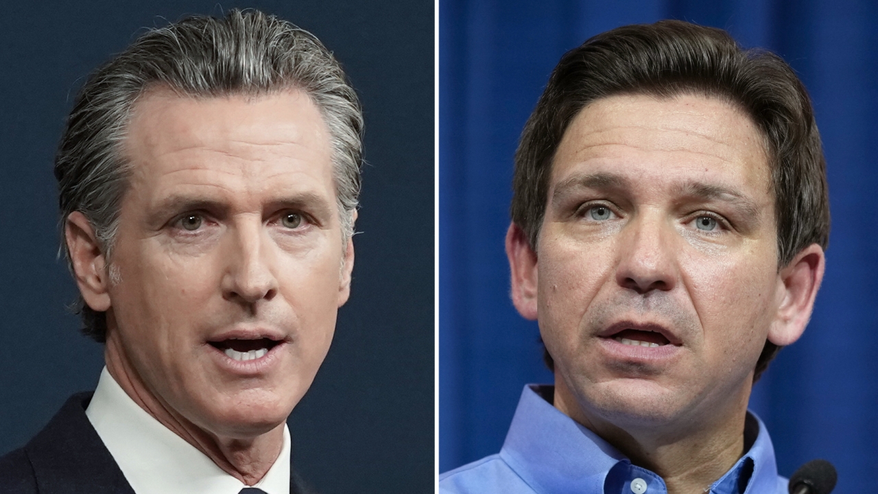 California Gov. Gavin Newsom and Florida Gov. Ron DeSantis.